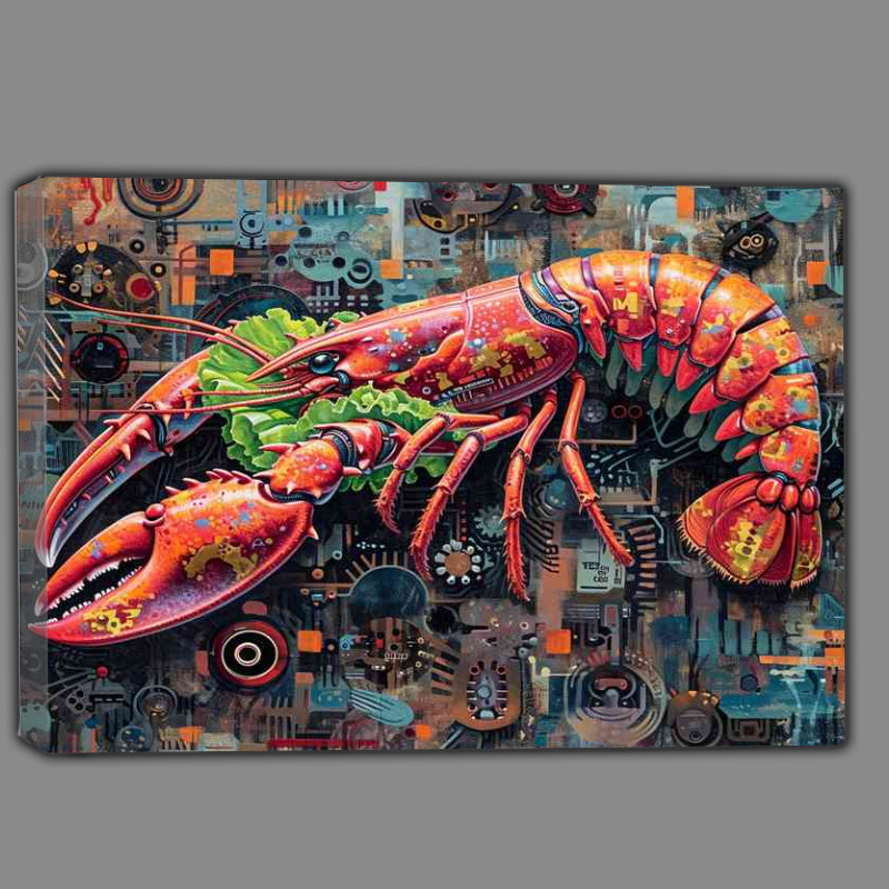 Buy Canvas : (Painting with Lobster and lettuce)