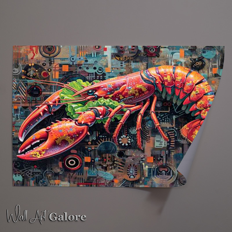 Buy Unframed Poster : (Painting with Lobster and lettuce)