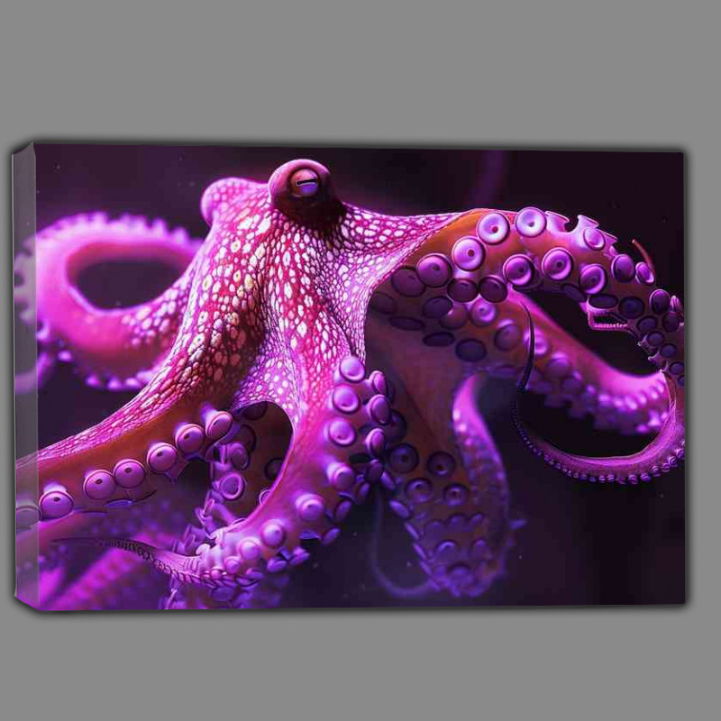 Buy Canvas : (Pink octopus in the darkness)