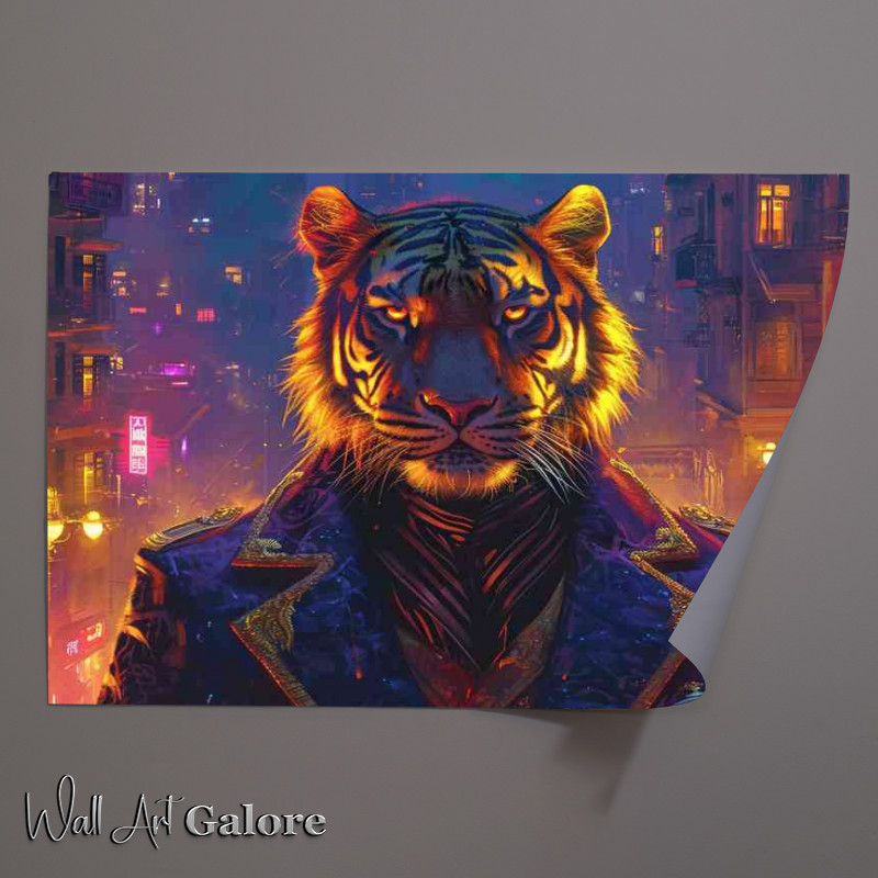 Buy Unframed Poster : (Tiger bright lights big city)