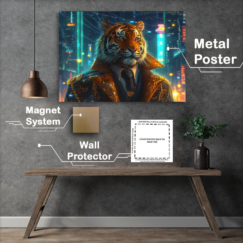 Buy Metal Poster : (Tiger dressed to impress)