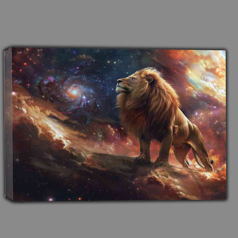Buy Canvas : (A Lone Lion standing in space)