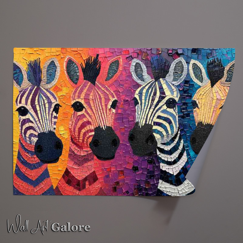Buy Unframed Poster : (A collection of Zebras)