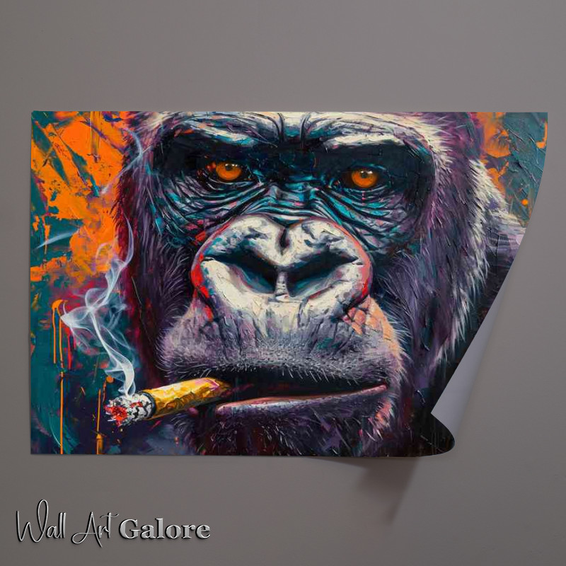 Buy Unframed Poster : (Abstract painting of a gorilla street art)