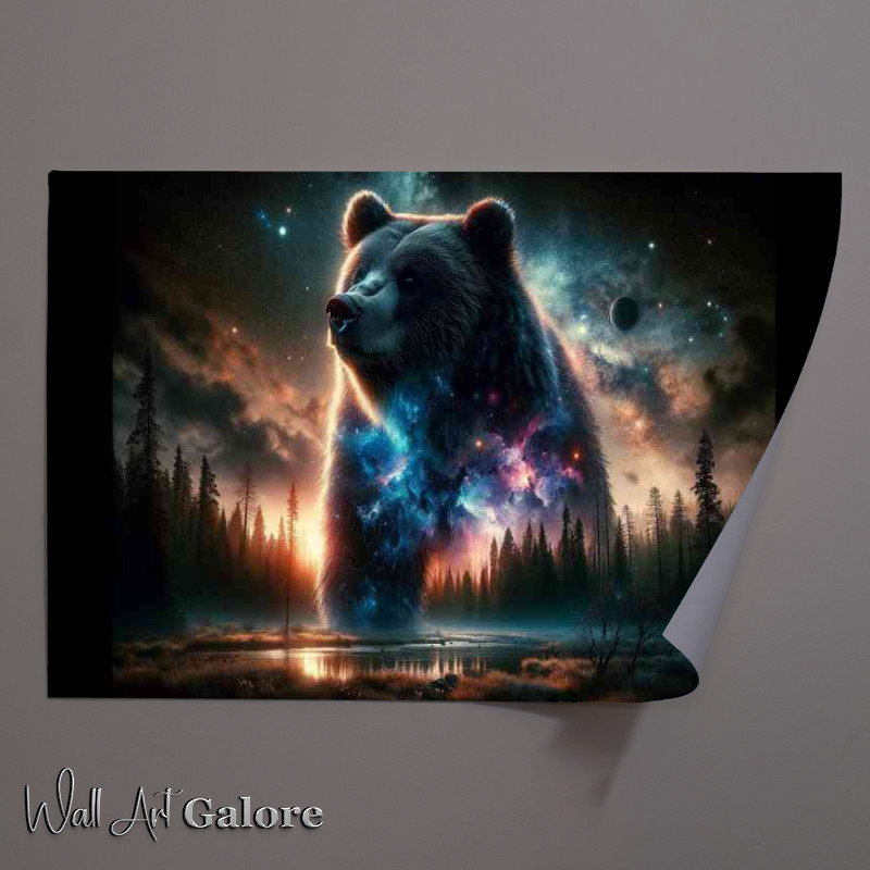 Buy Unframed Poster : (Bear its thick fur a canvas of interstellar clouds)