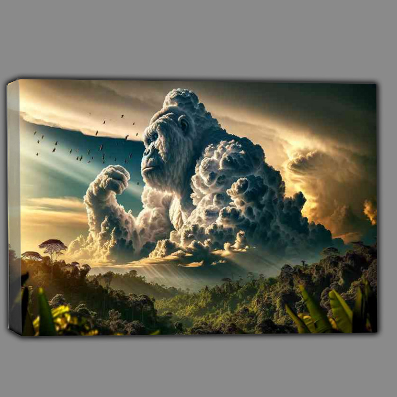 Buy Canvas : (Clouds form the shape of a majestic gorilla in the sky)