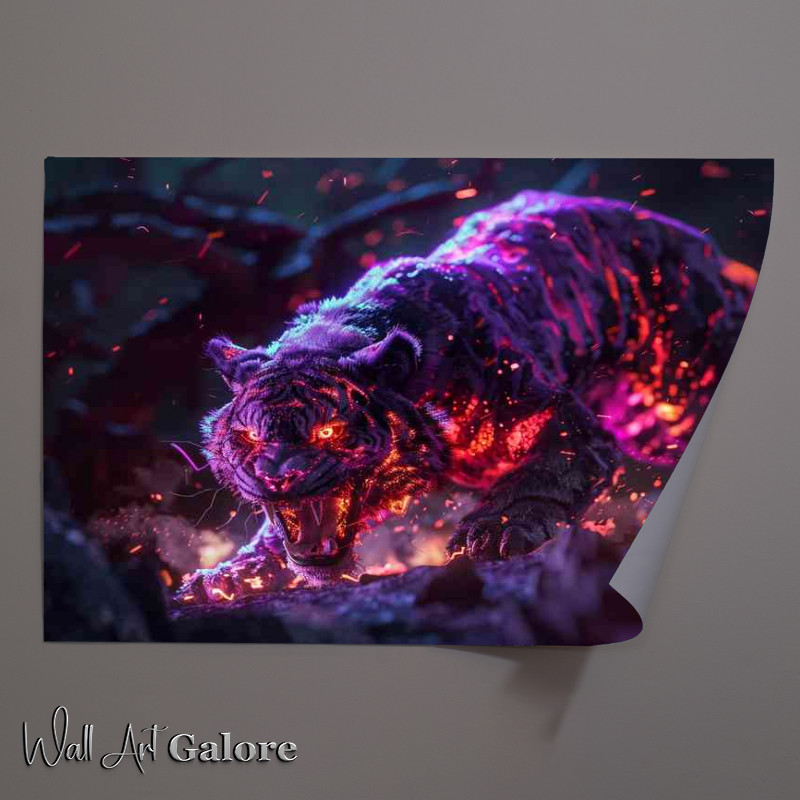 Buy Unframed Poster : (Flame coloured purple Tiger)