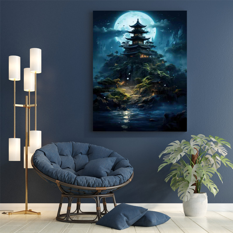 Buy Di-Bond Evening Cascades : (Yujihime Full Moon Tower & Waterfall)