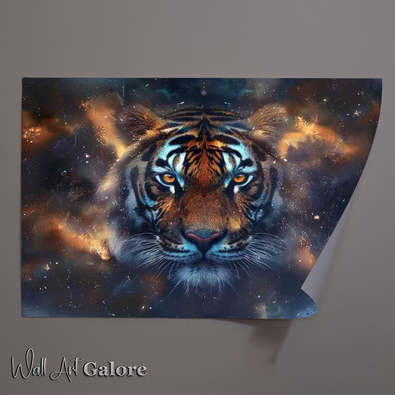 Buy Unframed Poster : (Lions face in the nebula skys)
