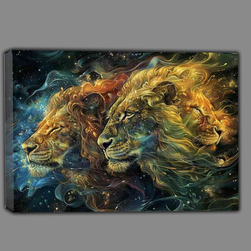Buy Canvas : (Pair of Lions in the skys)