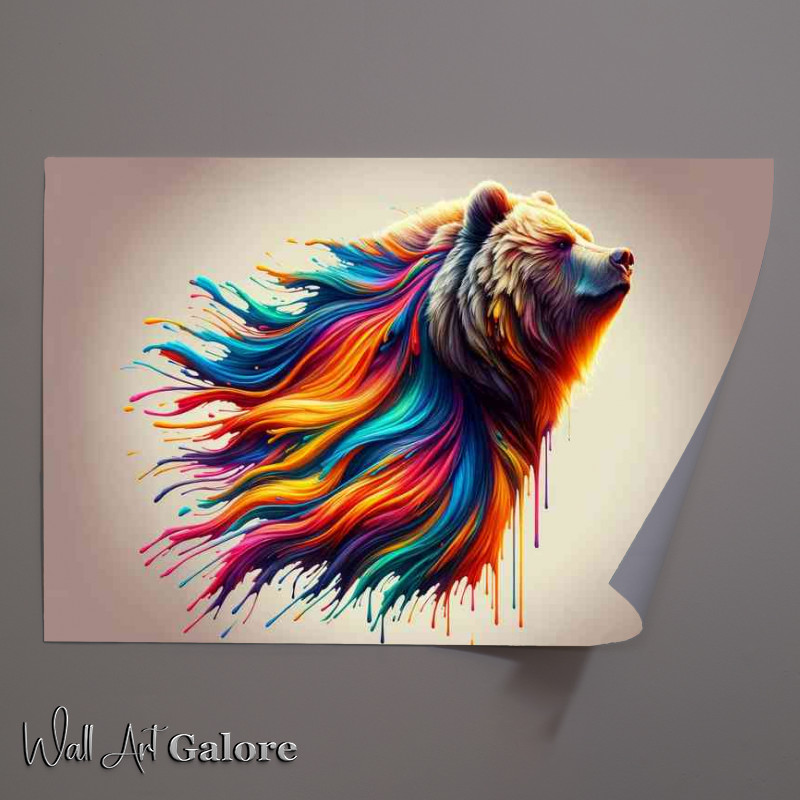 Buy Unframed Poster : (Powerful bear The bears fur will be depicted)