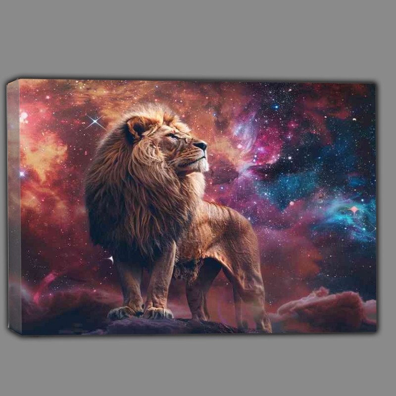 Buy Canvas : (Proud Lion Star Gazing)