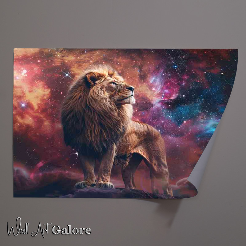 Buy Unframed Poster : (Proud Lion Star Gazing)