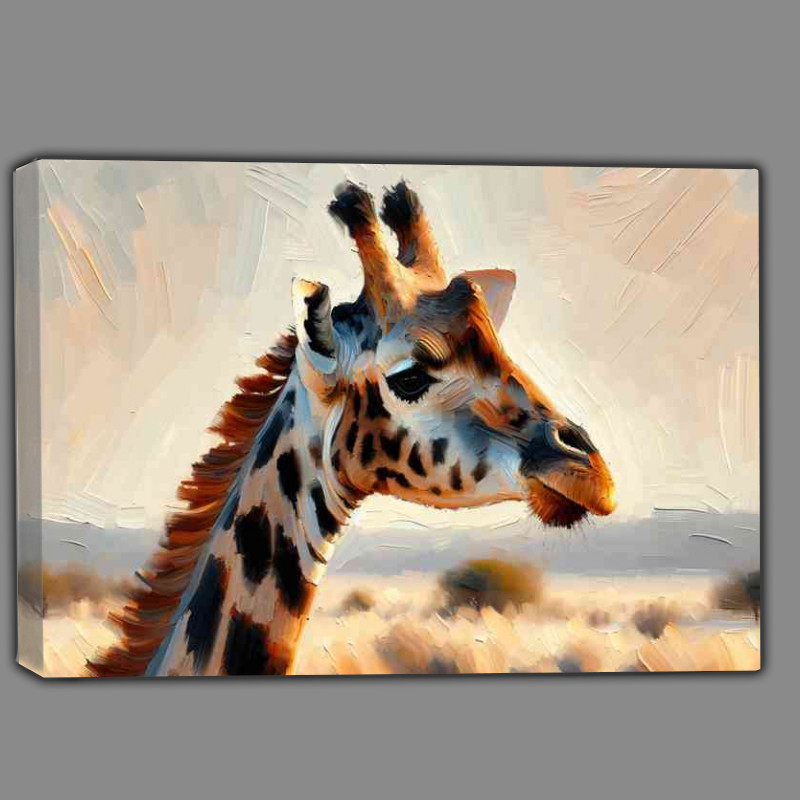 Buy Canvas : (Regal giraffe using a heavy palette knife technique)