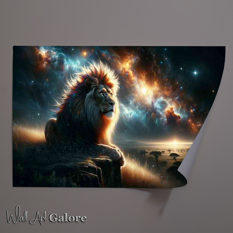 Buy Unframed Poster : (Resplendent Lion its mane a cascade of solar flares)
