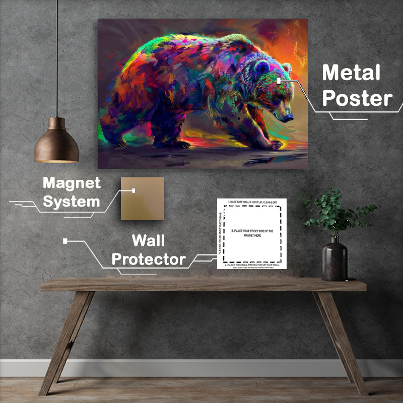Buy Metal Poster : (The Bear with many different colours)