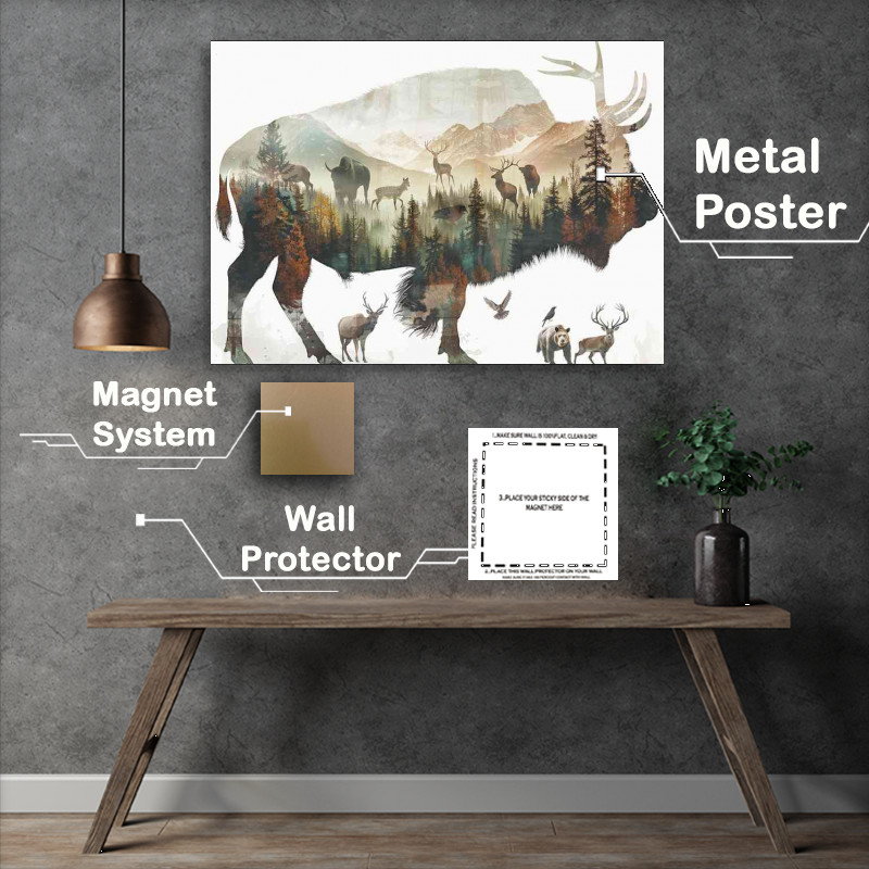 Buy Metal Poster : (The Buffalo on the planes)