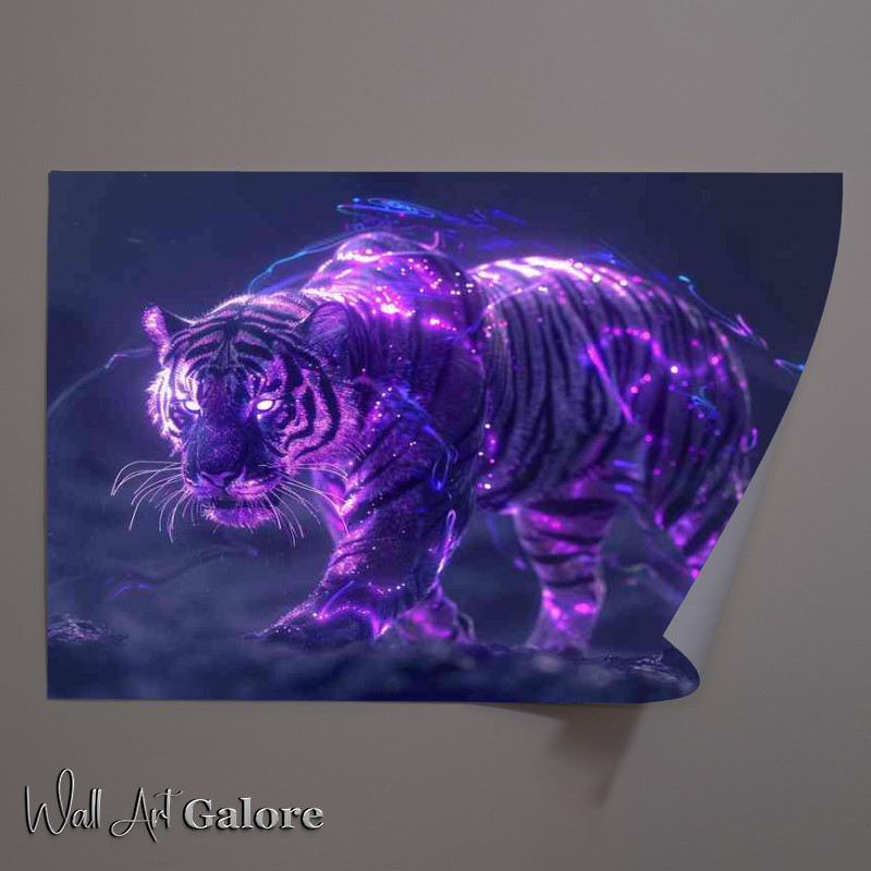 Buy Unframed Poster : (The Purple Tiger with white eyes)