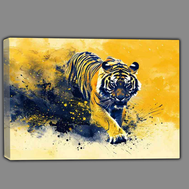 Buy Canvas : (The Tiger runs in a dark and yellow)
