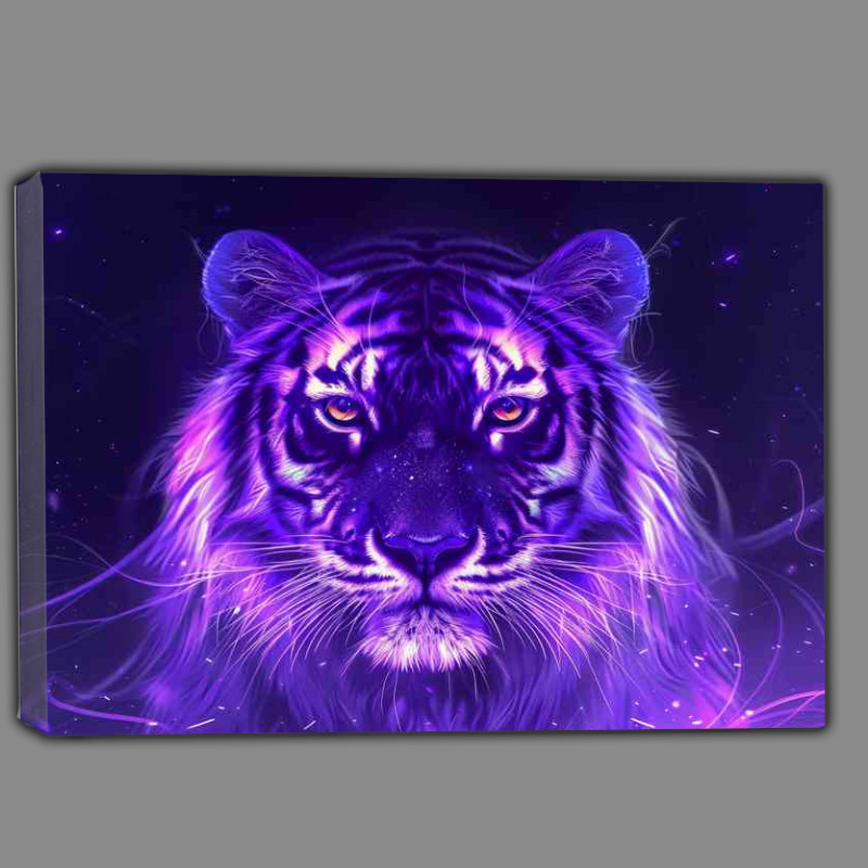Buy Canvas : (Tiger head In a magic purple)