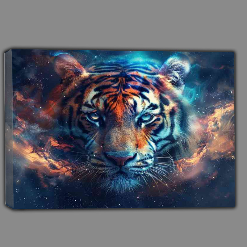 Buy Canvas : (Tiger in the style of cosmic symbolism)