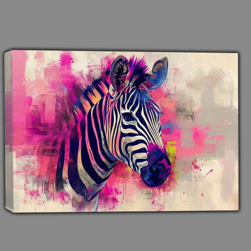Buy Canvas : (Zebra colourful realisum art)