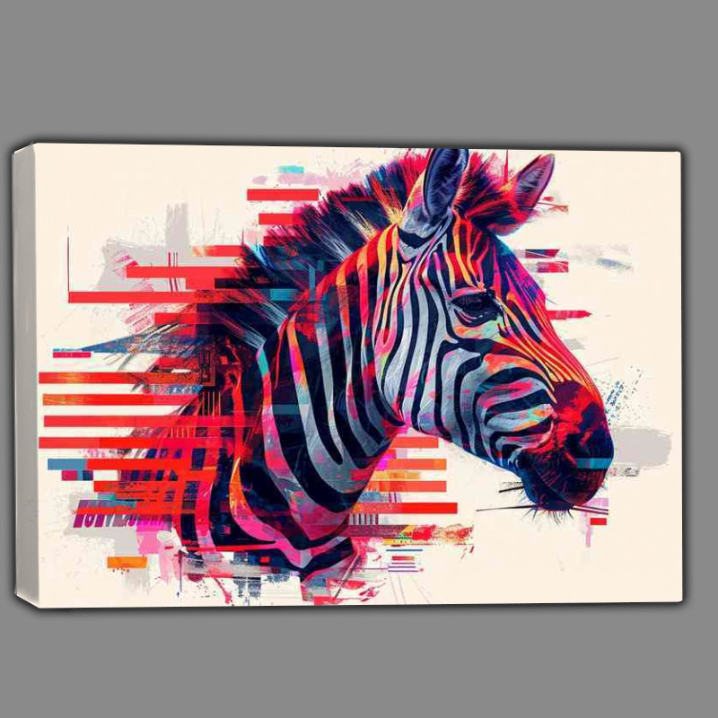 Buy Canvas : (Zebra head painted in various colours)