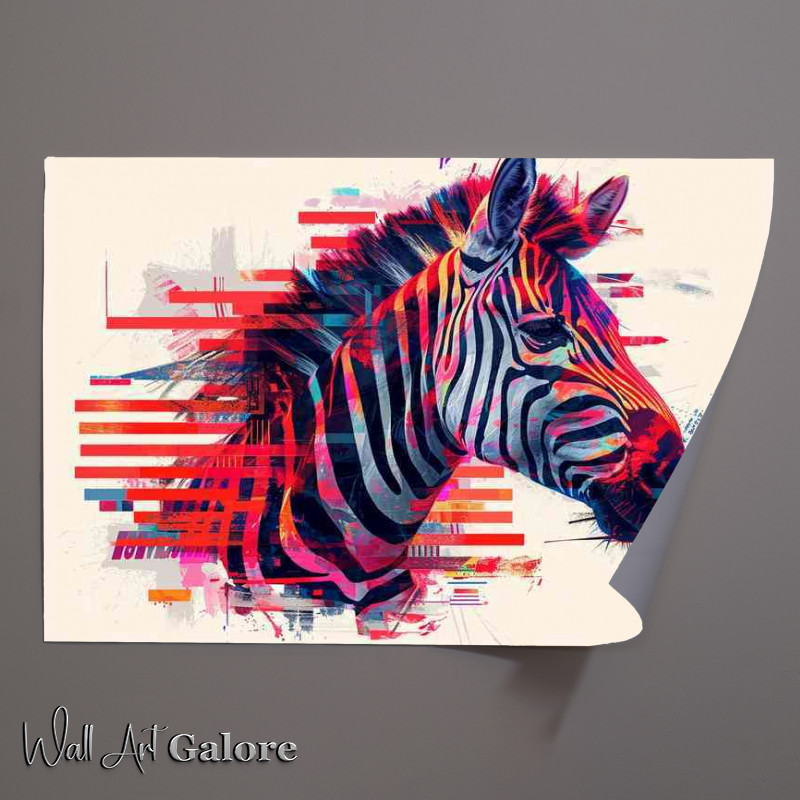 Buy Unframed Poster : (Zebra head painted in various colours)
