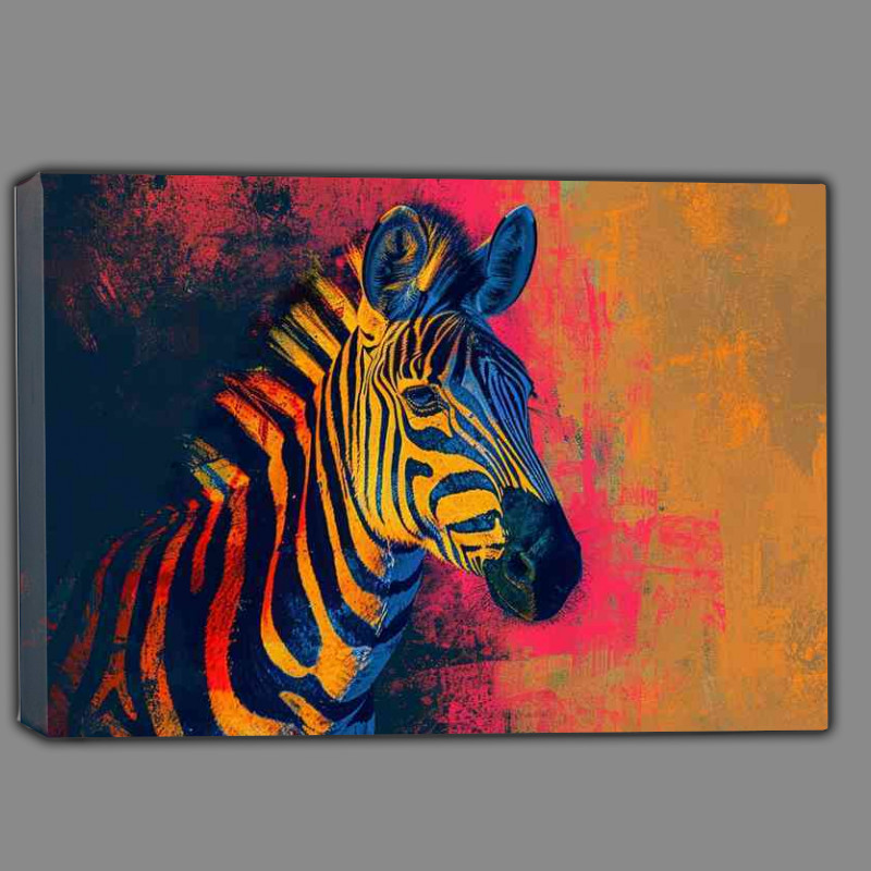 Buy Canvas : (Zebra painted style colourful)
