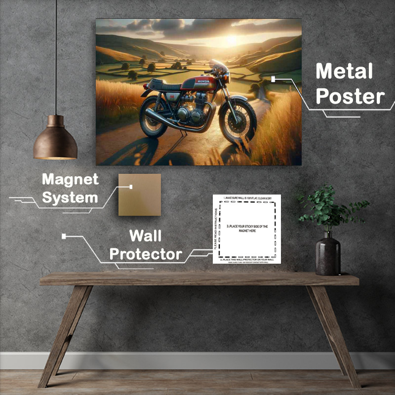 Buy Metal Poster : (Honda 2 stroke motorcycle from the 1980s)