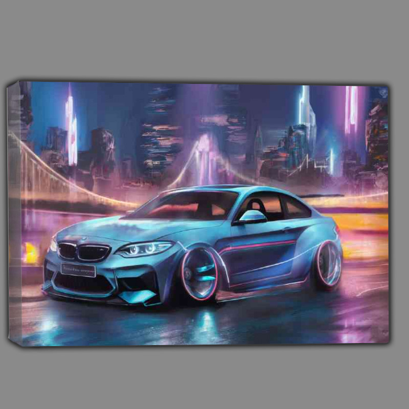 Buy Canvas : (A stunning BMW concept car in neon colours)