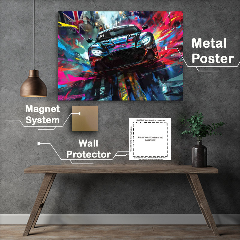 Buy Metal Poster : (Aston Martin DBS Super car painted style)