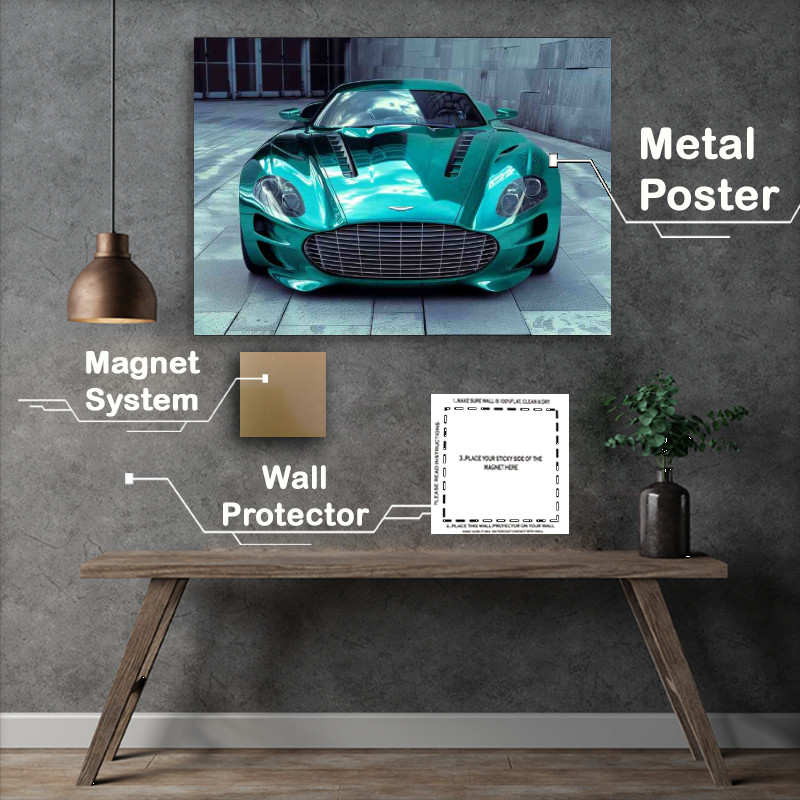 Buy Metal Poster : (Aston Martin style futuristic smooth elegant design)