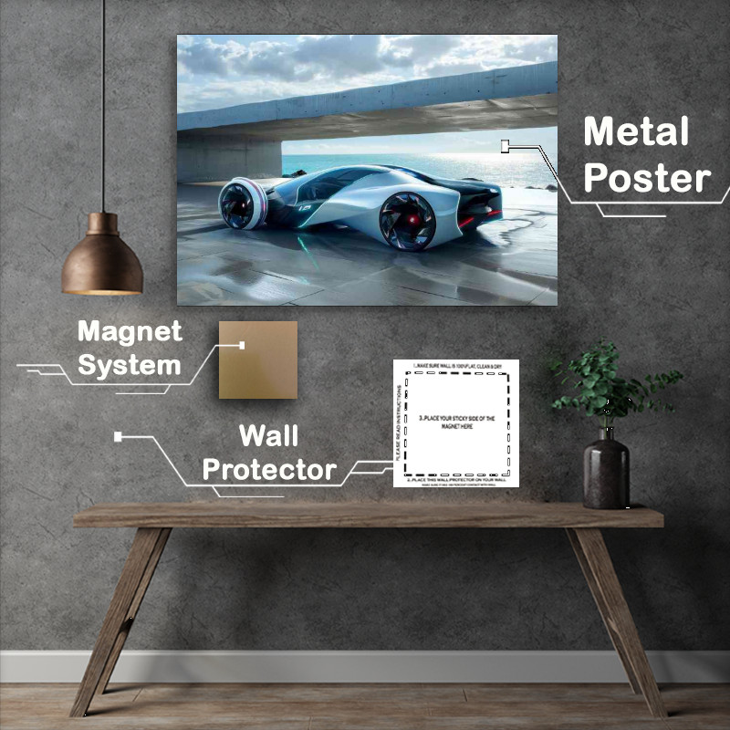 Buy Metal Poster : (BMW concept style car of the future)