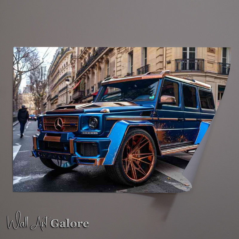Buy Unframed Poster : (Blue and copper metallic paint Mercedes G class)