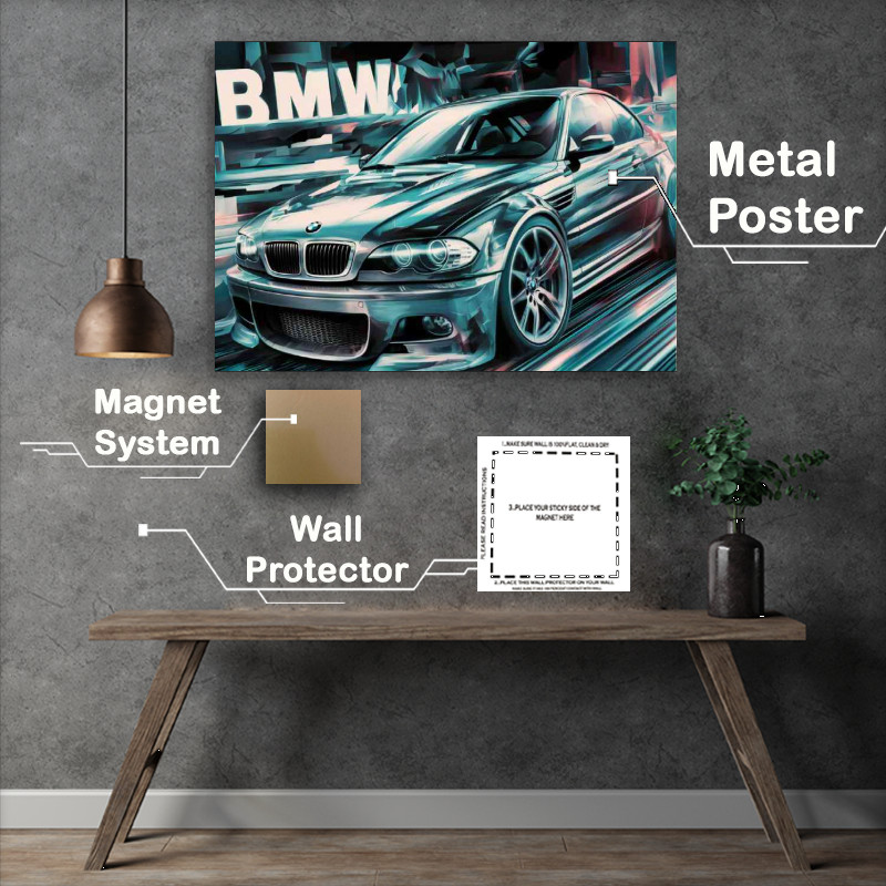 Buy Metal Poster : (Breathtaking art design BMW M3)