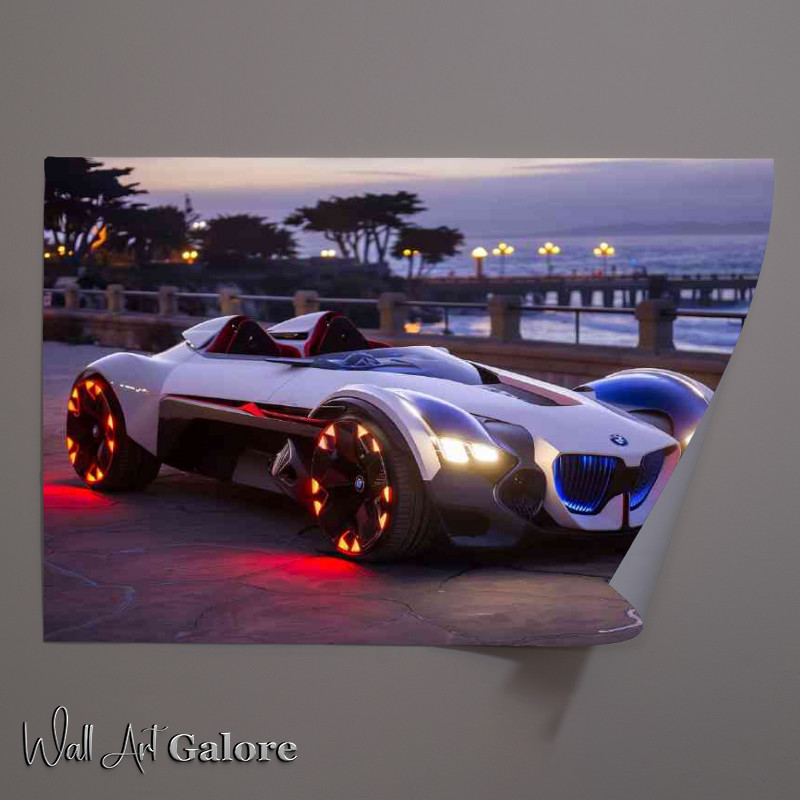 Buy Unframed Poster : (Concept car inspired by BMW at night)