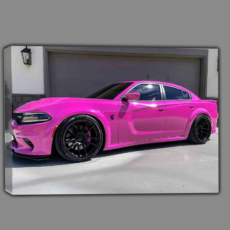 Buy Canvas : (Dodge charger hellcat pink candy paint color)
