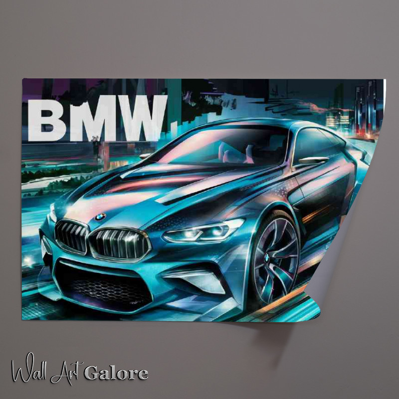 Buy Unframed Poster : (Featuring a futuristic Bmw M5 sports car)
