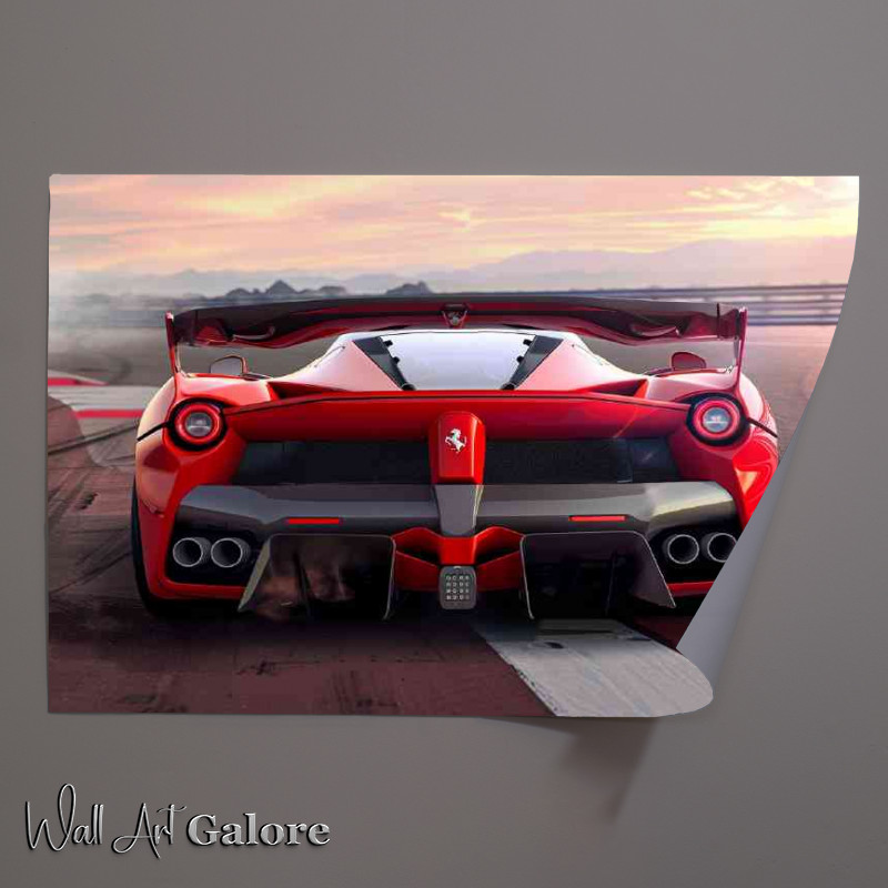 Buy Unframed Poster : (Ferrari f82 concept car with large rear wing wide)