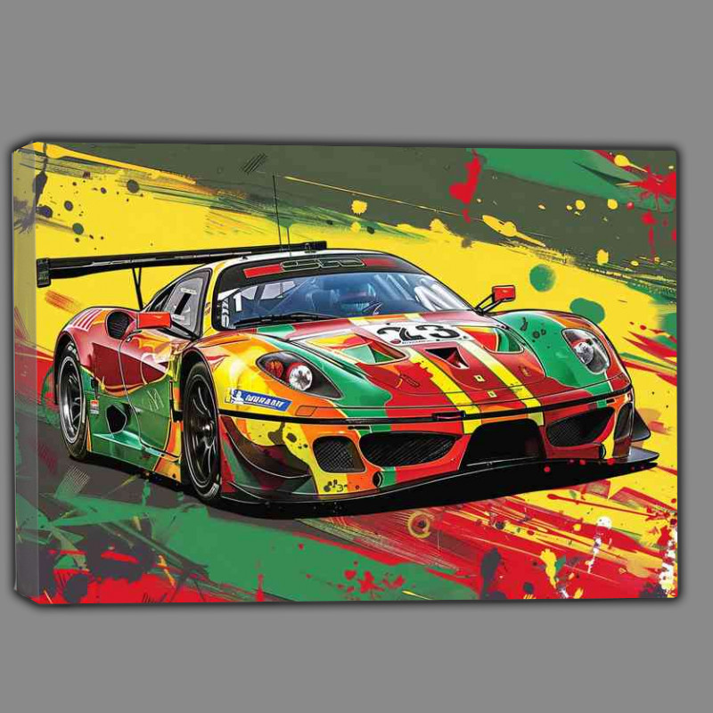 Buy Canvas : (Ferrari multi coloured in a pop art style)