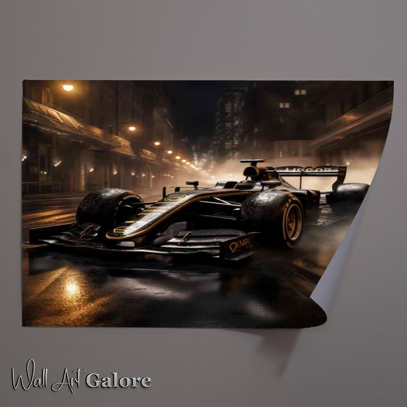 Buy Unframed Poster : (Formula one style street race)
