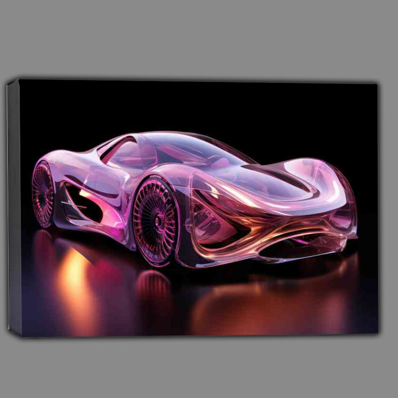 Buy Canvas : (Futureistic concept car in pink)