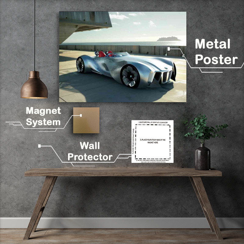 Buy Metal Poster : (Futuristic concept car inspired in the style of BMW)