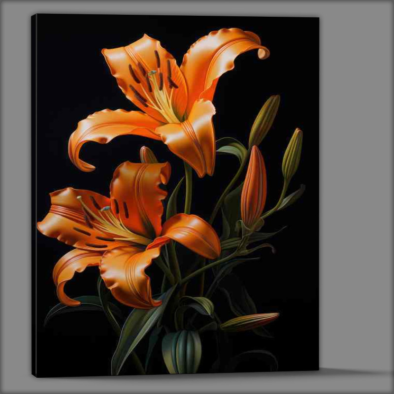 Buy Canvas : (beautiful pair of orange lillys)