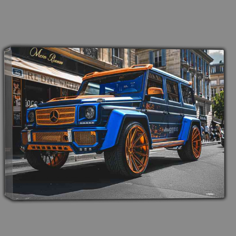 Buy Canvas : (G class blue and copper metallic paint Mercedes)