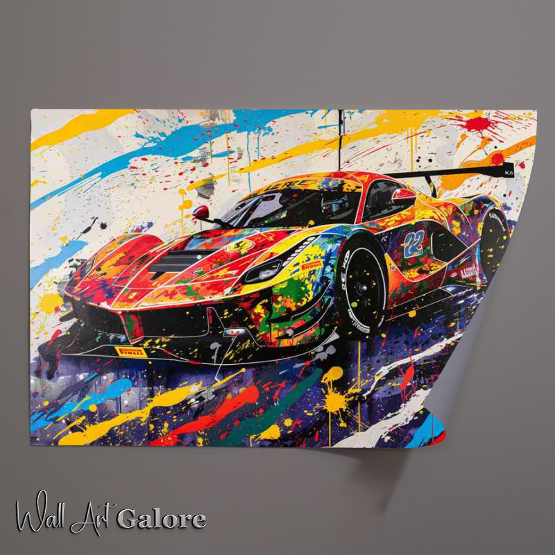 Buy Unframed Poster : (Graffiti painting of the La Ferrari)