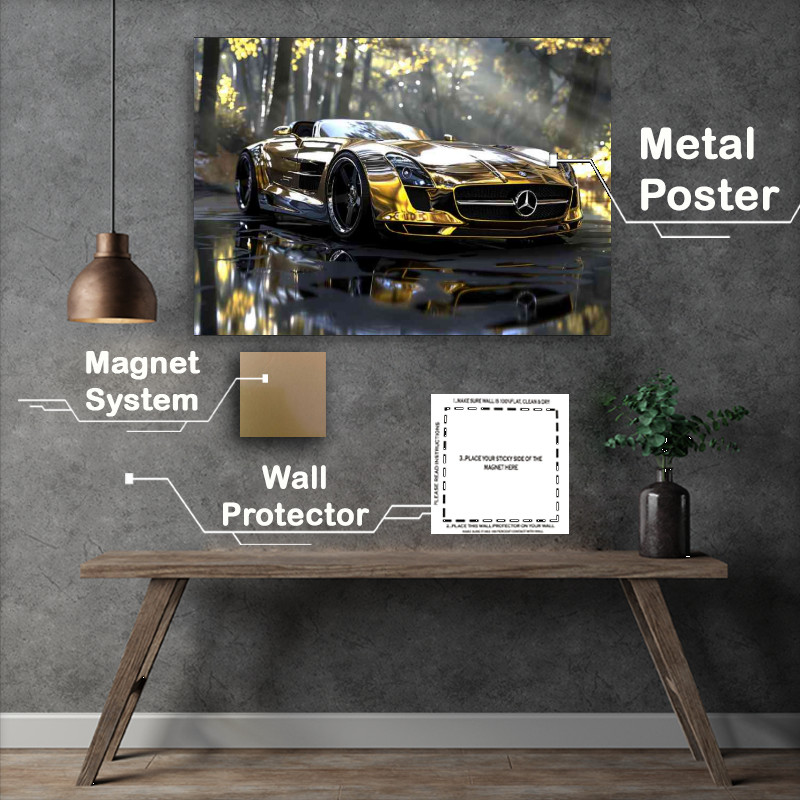 Buy Metal Poster : (High quality new Mercedes gold concept style)