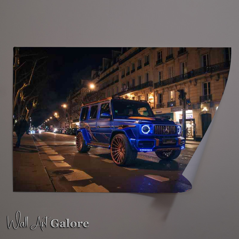 Buy Unframed Poster : (Mercedes G class blue and copper metallic paint)