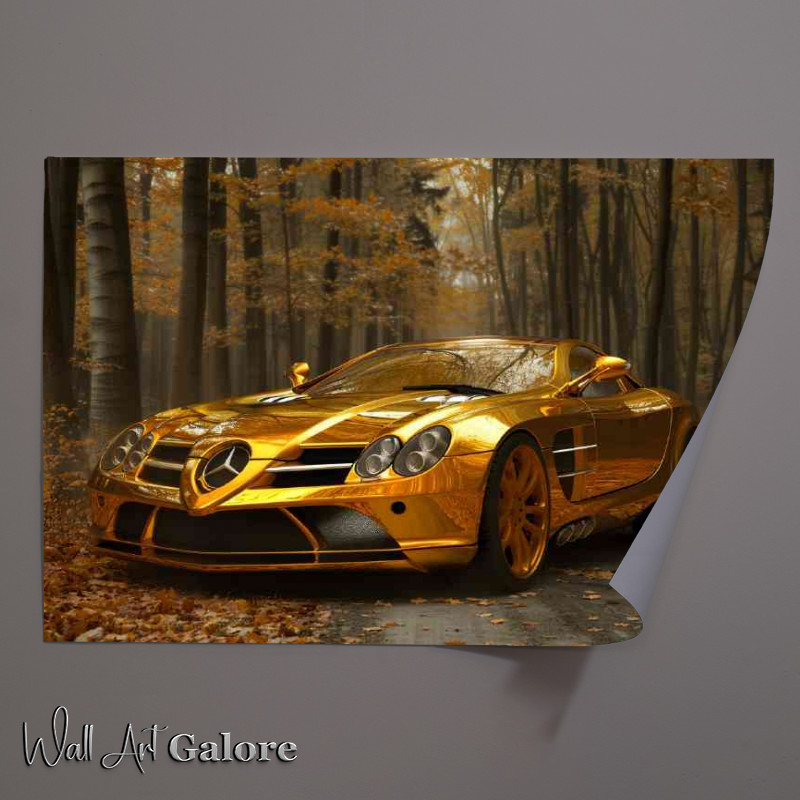 Buy Unframed Poster : (Mercedes VECTOR 63 concept in the woods)